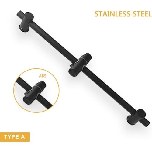 Matte Black Shower Sliding Bar Wall Mounted Shower Bar Adjustable Sliding Rail Set Stainless Steel and Brass Lifting Rod