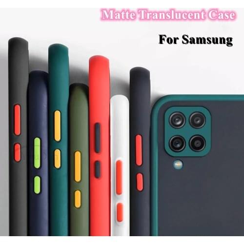 Matte Translucent Case For Samsung Galaxy A12 Nacho Cover for Samsung Galaxy A12 Nacho A52 M12 A22 Coque Shockproof Phone Shell