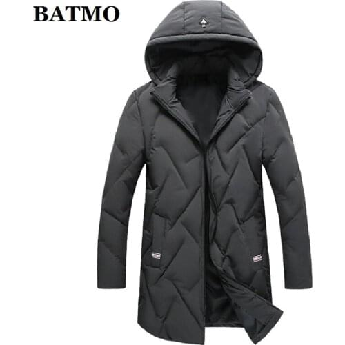 BATMO 2019 new arrival winter high quality 80% white duck down hooded jackets men,mens winter hooded jackets ,size M-XXXL B39