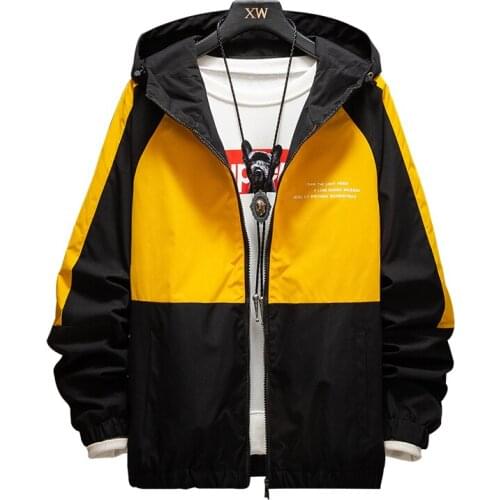 2020 LES kOMAN spring and autumn clothes Men Jacket Outwear Hooded Coat Slim Parka mens hooded fashion printed jacket