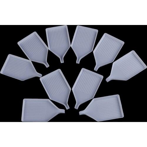 10pcs/set DIY Diamond Tray Drill Plate Painting Accessories Square Shape Diamond Painting Cross Stitch Embroidery Plastic Tools