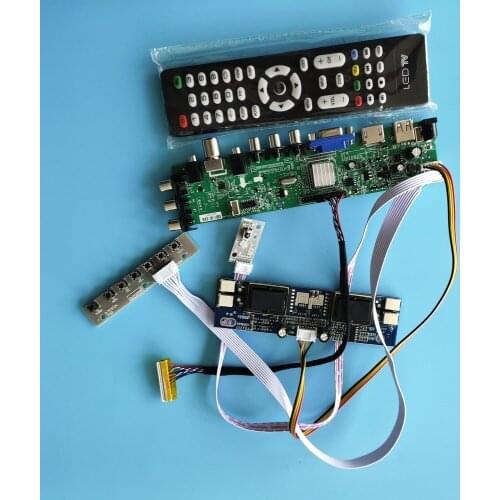 Kit for M200O1-L01 M200O1-L05 AV TV USB DVB-C DVB-T Digital LCD 4 CCFL 30pin Controller board 1600X900 Panel HDMI VGA 20"