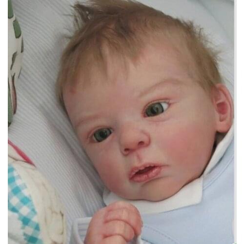 Reborn doll kit DIY 20" lifelike soft silicone vinyl Reborn baby doll parts unpainted real gentle touch