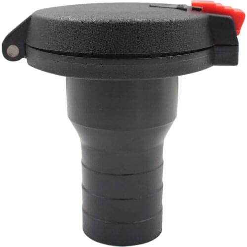 Black 38mm 1-1/2'' Boat Deck Fill / Filler + Keyless Cap Flush Mount