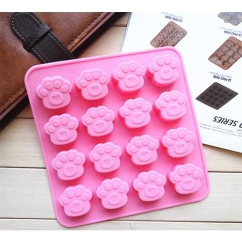 New 16 holes cat pad silicone cake mold chocolate mold creative fondant cake molds cake tools