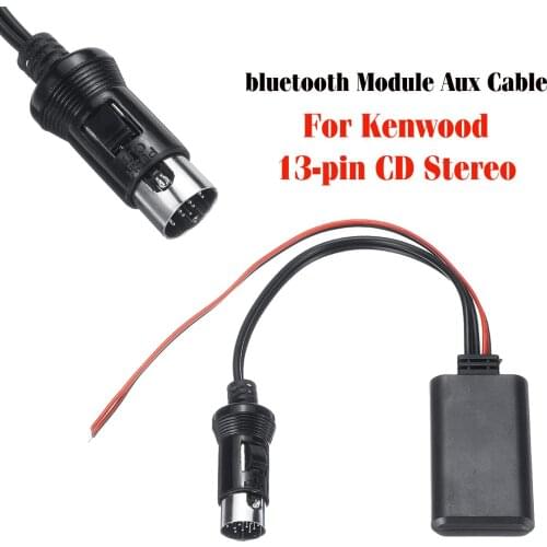 New Car bluetooth Module Audio Aux Cable Adapter Receiver For Kenwood All 13-pin CD Stereo Car Electronics Accessories
