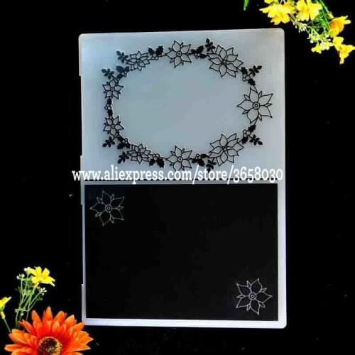 A4 Size Wreath Plastic Embossing Folder For Scrapbook DIY Album Card Tool Plastic Template 29.7x21cm 8070508