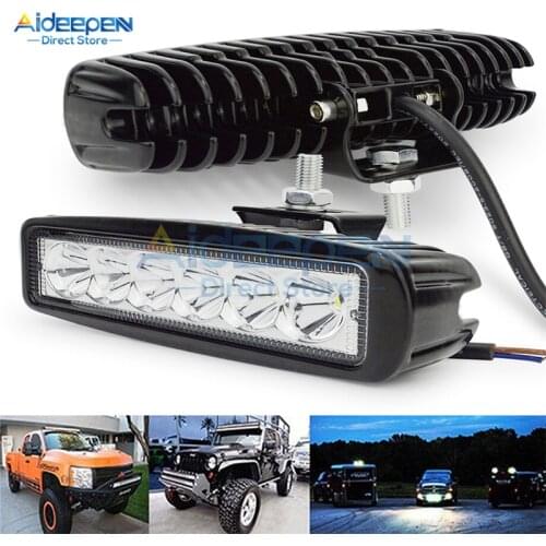 6 inch 18W 6 LED Offroad Car Work Light Spotlight Daytime Running Light 12V 6*3W Flood Beam For Jeep 4x4 ATV 4WD SUV Car Styling