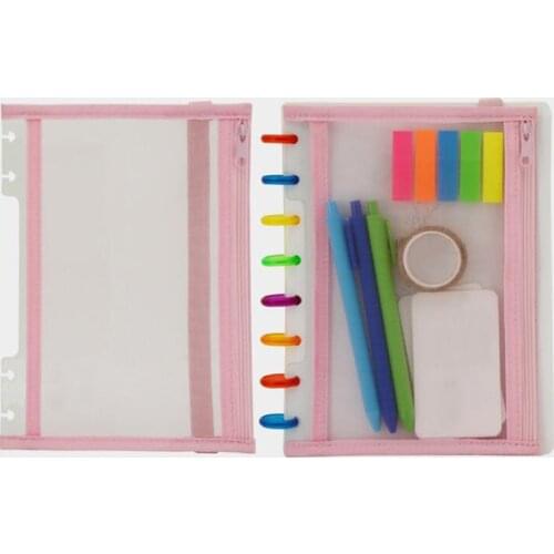 Transparent Notepad Storage Bag PP Material Cover Zipper Bags Notepad Storage Folders Binders File Folder Bag Document Bag