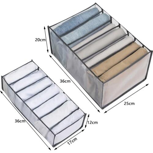 Closet Clothes Separation Box Clothes Jeans Compartment Storage Box Underwear Bra Organizer Stacking Pants Drawer Storage