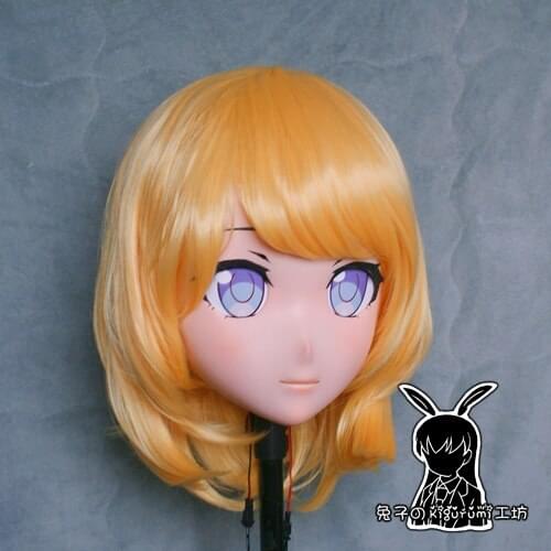 RB292)Quality Handmade Female/Girl Resin 3/4 Head Japanese Cartoon Character Cosplay Kigurumi Mask Crossdress Doll Mask