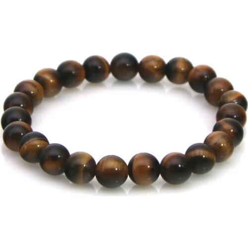 8MM Tiger Eye Buddha Bracelets & Bangles Trendy Natural Stone Bracelet For Women Famous Brand Men Jewelry Adjustable Bracelet