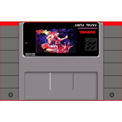Fatal Fury 16 bit Big Gray Game Card For USA NTSC Game Player