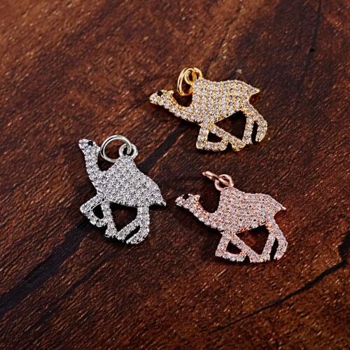 Diy Jewelry Accessory Camel Micro-Inlaid Zircon Pendant For Hand-Decorated Bracelets Necklaces Earrings Key Chains