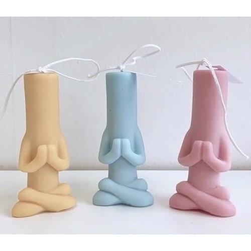 Prayer and Blessing Two-handed Candle Silicone Mold Valentines Day Aromatherapy Candle Mold Aromatherapy Home Decoration