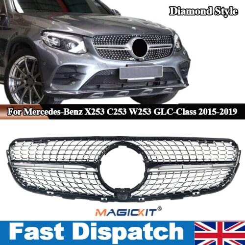 MagicKit Upper Grille for Mecedes-Benz GLC X253 GLC250 GLC300 Coupe 15-19 Black Diamond