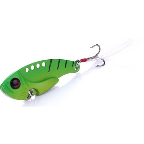 VIB019 Fishing Lure 5.5CM/11G Lures Metal Paillette Knife Wobbler Artificial Hard Bait 8# hooks Ocean fishing tools