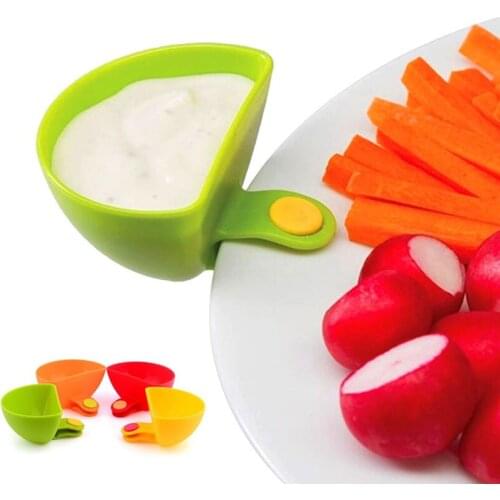 1pcs Dip Clips Kitchen Bowl Kit Tool Small Dishes Spice Clip for Tomato Sauce Salt Vinegar Sugar Flavor Spices