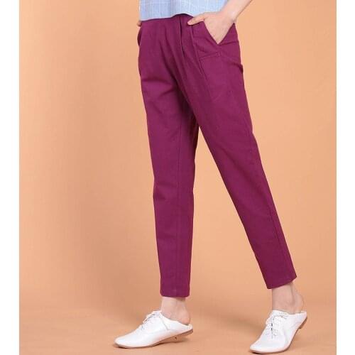 2020 Top Fashion Women cotton linen Harem Pants Women Casual High Waist Pants plus size trousers Pantalon Femme M-5XL 6XL 7XL