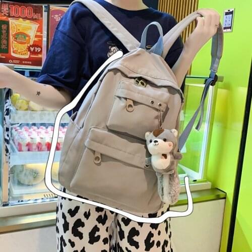 Women Large Capacity Waterproof Nylon Rucksack 2021 Fashion Backpacks Shoulders Backpacks Female Small Schoolbag