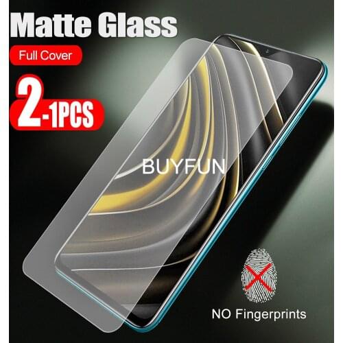 1-2PCS Safety Frost Glass For Xiaomi Poco M3 Matte Tremp Glass On Xiomi Little Pock Poco M 3 Screen Protector Cover Film PocoM3