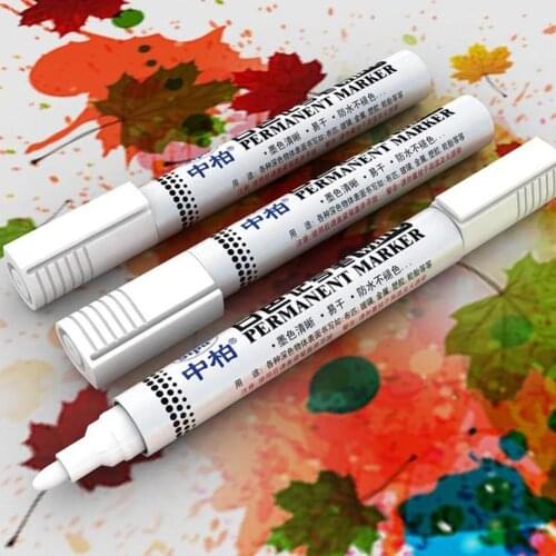 1pcs 100% New with High Quality White Marker Pen Car Pen White Pen Gel Pen Paint Marker Tire Graffiti Waterproof Supplies O F8J3