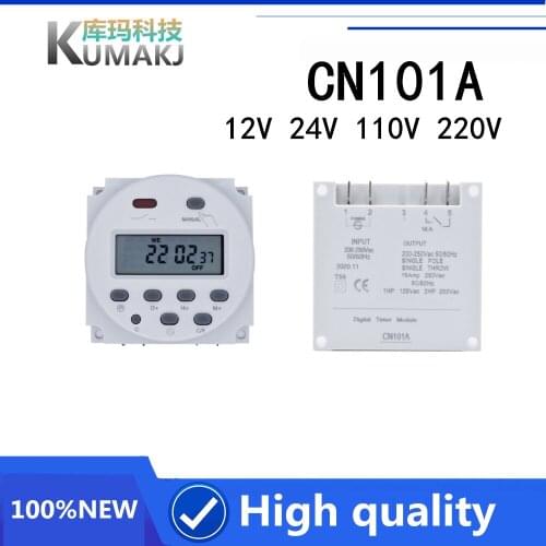 1PCS NEW CN101A Small Microcomputer Timing Switch Power Supply Timer Time Relay Timing Switch 12V 24V 220V