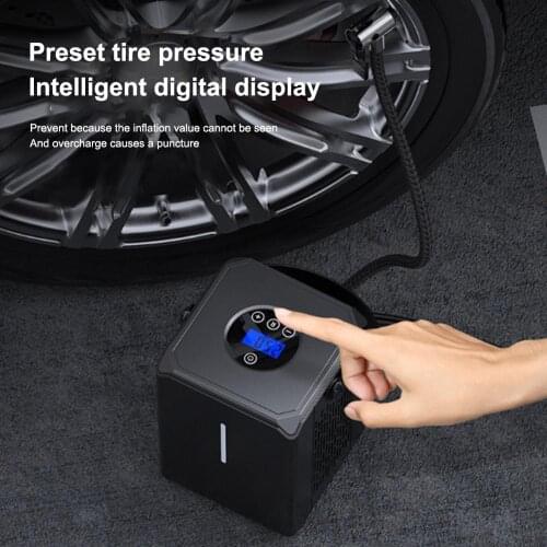 Car Tires Wireless 2 in1 6000mAh 30L/min Portable Air Compressor 12V 120 PSI Tire Inflator Electric Auto Pump with LCD LED Light