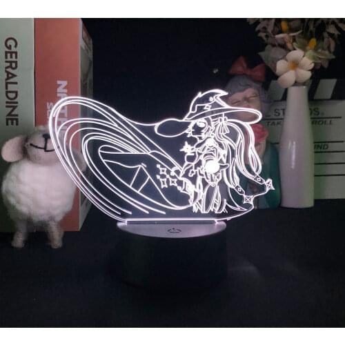 Genshin Impact Game Character Venti Paimon Barbatos 3D Night Lamp Gaming Room Desktop Setup LED Atmosphere Lighting Art Deco Hot