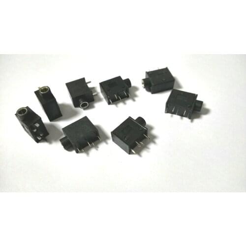 500pcs black 5PIN 3.5MM Stereo Jack Socket PC PCB Panel Mount Soldering New