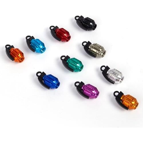 Grenad Tire Valve Caps for Car Motorcycle Bike Aluminum Valve Stem Caps Aluminum