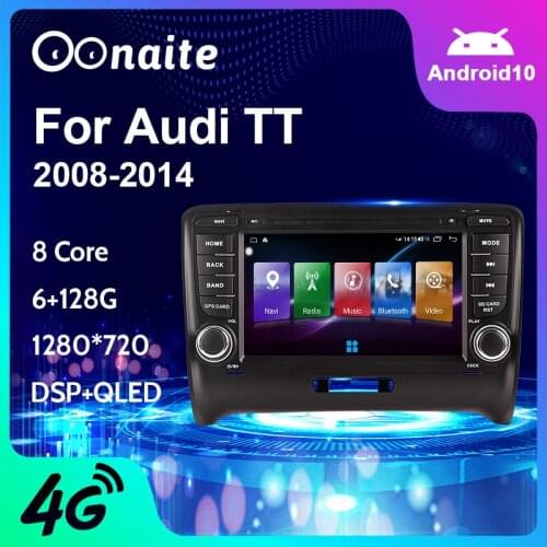 Autoradio 2 DIN Android 10 car radio PX6 For Audi TT MK2 2008-2014 2DIN auto audio Car stereo navigation screen multimedia