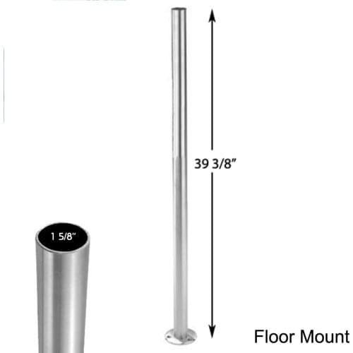 Freeshipping SUS 304# 1000mm Height E0042 Floor Mount Newel Post