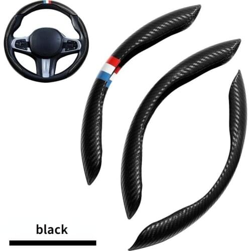 Steering Wheel Cover Ultra-thin Non-slip Power-assisted Leather Cover Sports Handle Cover Car Accessories Carbon Fiber Decor