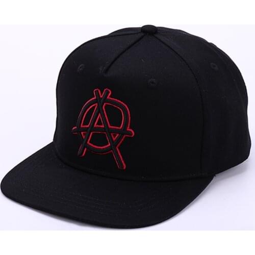 Black Embroidery Hip-Hop parkour sports snapback hat for men women adult outdoor casual sun baseball cap