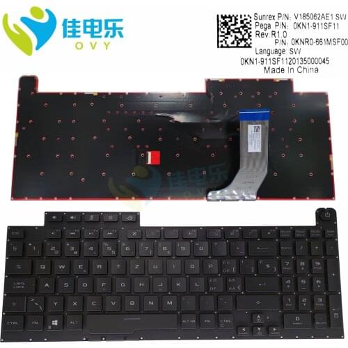 RGB SW Swiss Backlit keyboard for ASUS ROG strix G17 G731 G731GU G731GW laptop keyboard crystal keys New 0KNR0 661MSF00 661LSF00