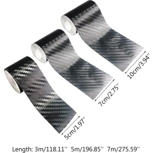DIY Protector Paste Strip Carbon Fiber Car Sticker Auto Door Sill Side Mirror Anti Scratch Waterproof Tape Protection Wholesale