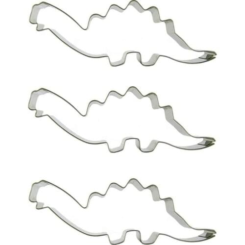 Stegosaurus shape 3 piece Cookie cutting molds, baking tools, cake decorating soft candy tools