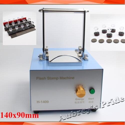 140x90mm 2 Long Exposure Lamps Photosensitive Flash Stamping Selfinking Make Seal +10 Stamps Circle Rectangle Film Paper Pad