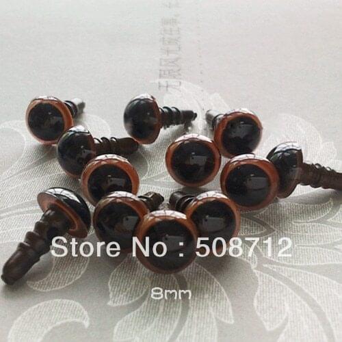 Fress ship!!!8mm Brown Plastic Safety Eyes Amigurumi Stuffed Wool Felted Animals