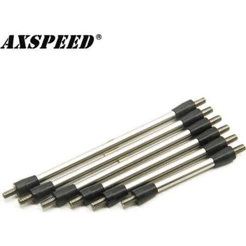 AXSPEED RC Car Metal Link Rod Steering Suspension Linkage Kit for 1/10 Axial SCX10 II 90046 RC Crawler Car Upgrade Parts