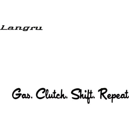 Langru Creative Car Stying Gas Clutch Shift Decal Funny Car Vinyl Sticker Window Jdm