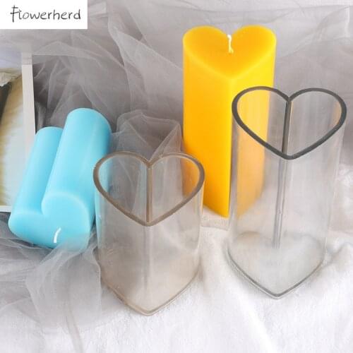 Love Candle Mold Acrylic DIY Aromatherapy Wax Soap Mould Candle Molds for Candle Making Supplies Chocolate Mold