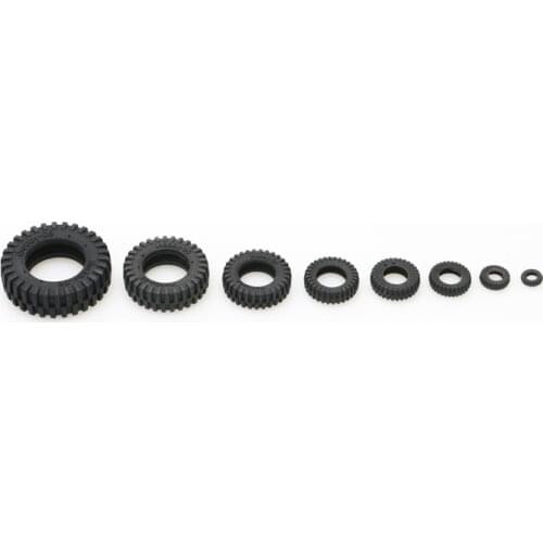 10PCS Mini Tires Diameter 10/20/24/32/40/50mm Emulated Tyres Black Micro Wheel for RC Fishing Bait Boat/RC Simulation Boat Parts