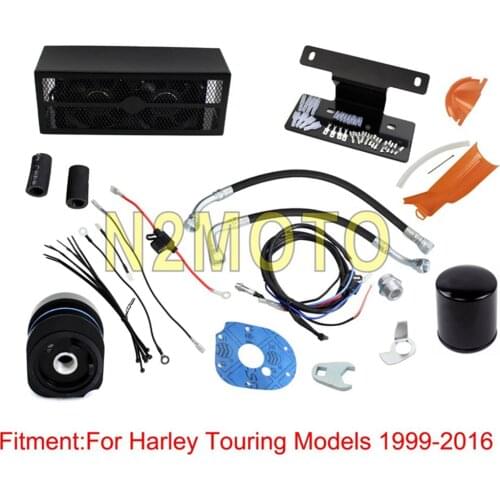 Motorcycle Black Chrome Oil Cooler 2.0 Reefer for Harley Touring Road King Street Glide Road Glide FLHX FLHR FLTR 1999-2016
