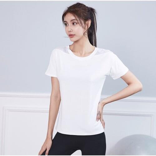 New Women Loose Sports Running T-shirts Quick Dery Gym Yoga Shirts Summer Fitness Training Workout Short Sleeve Sportswear Tops