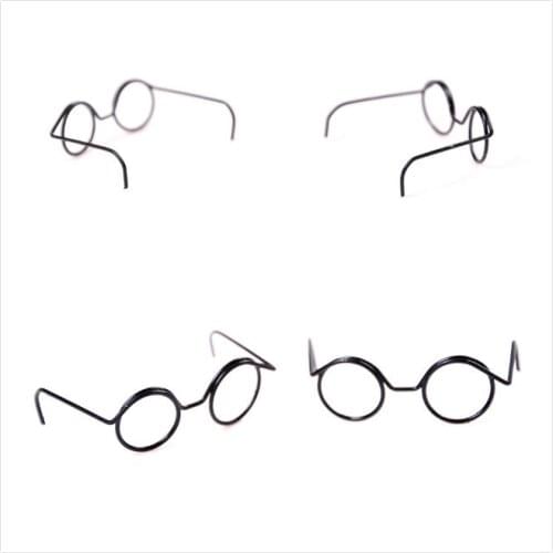 2/4/6 PCS Top Selling Fashion Round Frame Lensless Retro Cool Doll Glasses For BJD Doll 1/6 30cm Doll Accessories