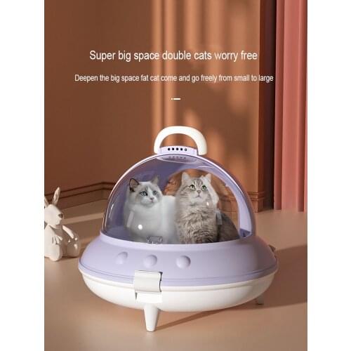 Fully Enclosed Cat Litter Box Sandbox Cat Anti Splashing Pet Excrement Basin Extra-Large Size Deodorization Luxury Pet Products