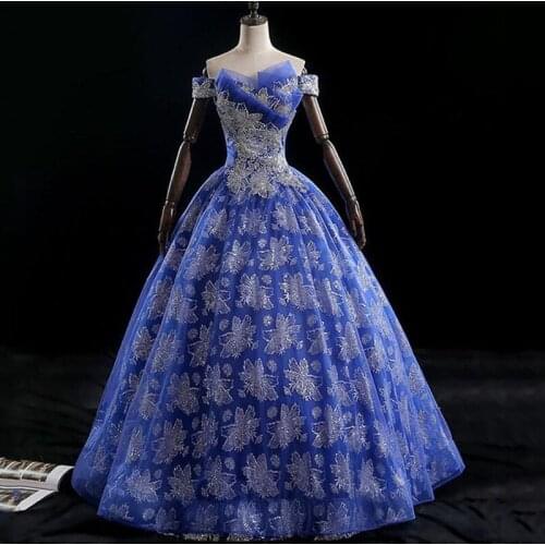 Luxury Long Formal Quinceanera Dresses Vintage Off The Shoulder Ball Gown Bling Bling Sequin Party Prom Dresses Vestidos
