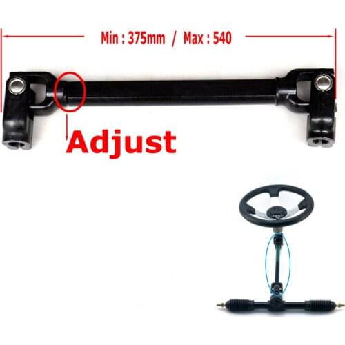 375mm-540mm 30T 30Tooth Power Steering Gear Shaft Rack Pinion Knuckle Go Kart Chinese ATV Quad Golf Cart 4 wheel spare parts